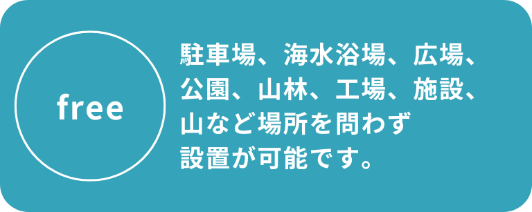 1坪ガードマンBOX|駐車場から山林まで、場所を問わず設置可能。 1坪ガードマンBOX|駐車場から山林まで、場所を問わず設置可能。